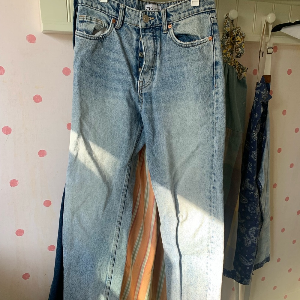 Zara high rise mom jeans